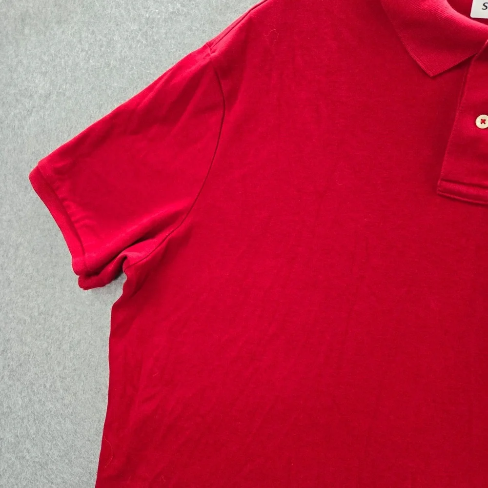 Polo Ralph Lauren Men Polo Shirt XL‎ Red Logo Blue Pony Short Sleeve